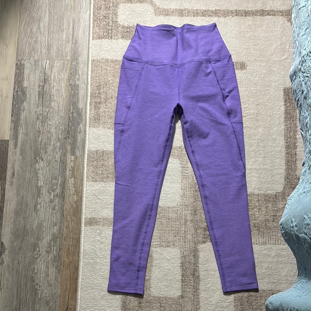 Beyond Yoga Space Dye Out of Pocket Purple Leggings Medium